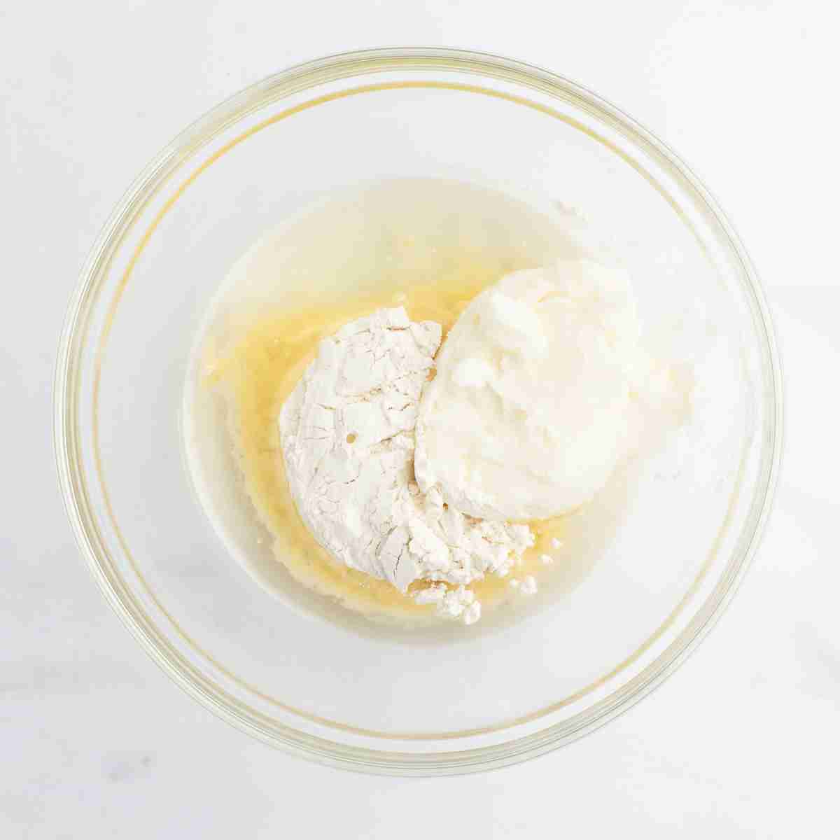 mixing bowl with ingredients for cake release