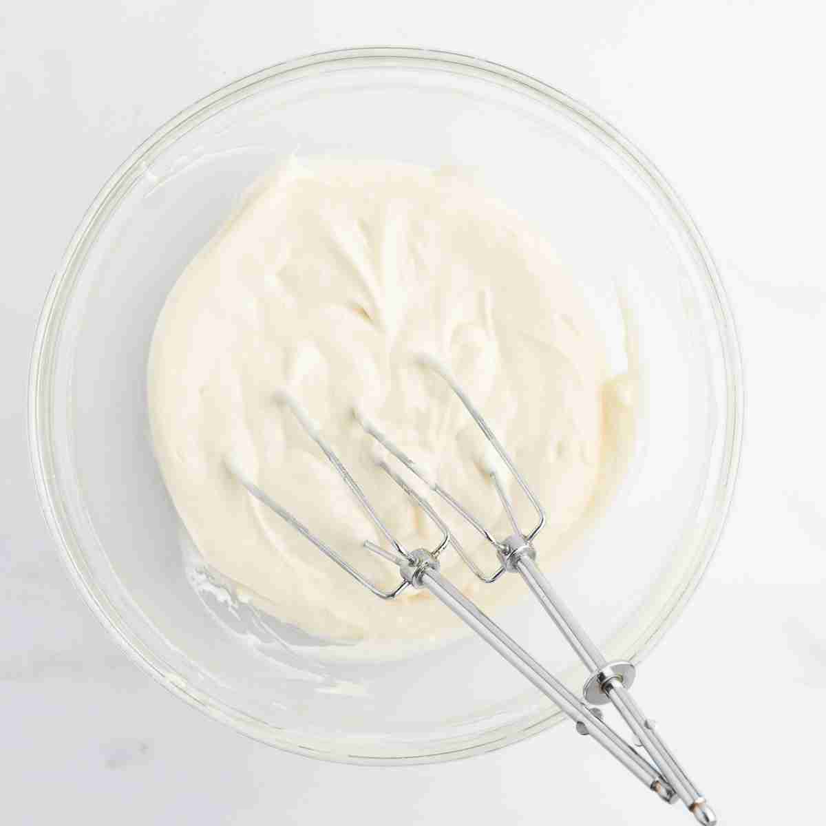 a mixing bowl with finished cake release ready to use