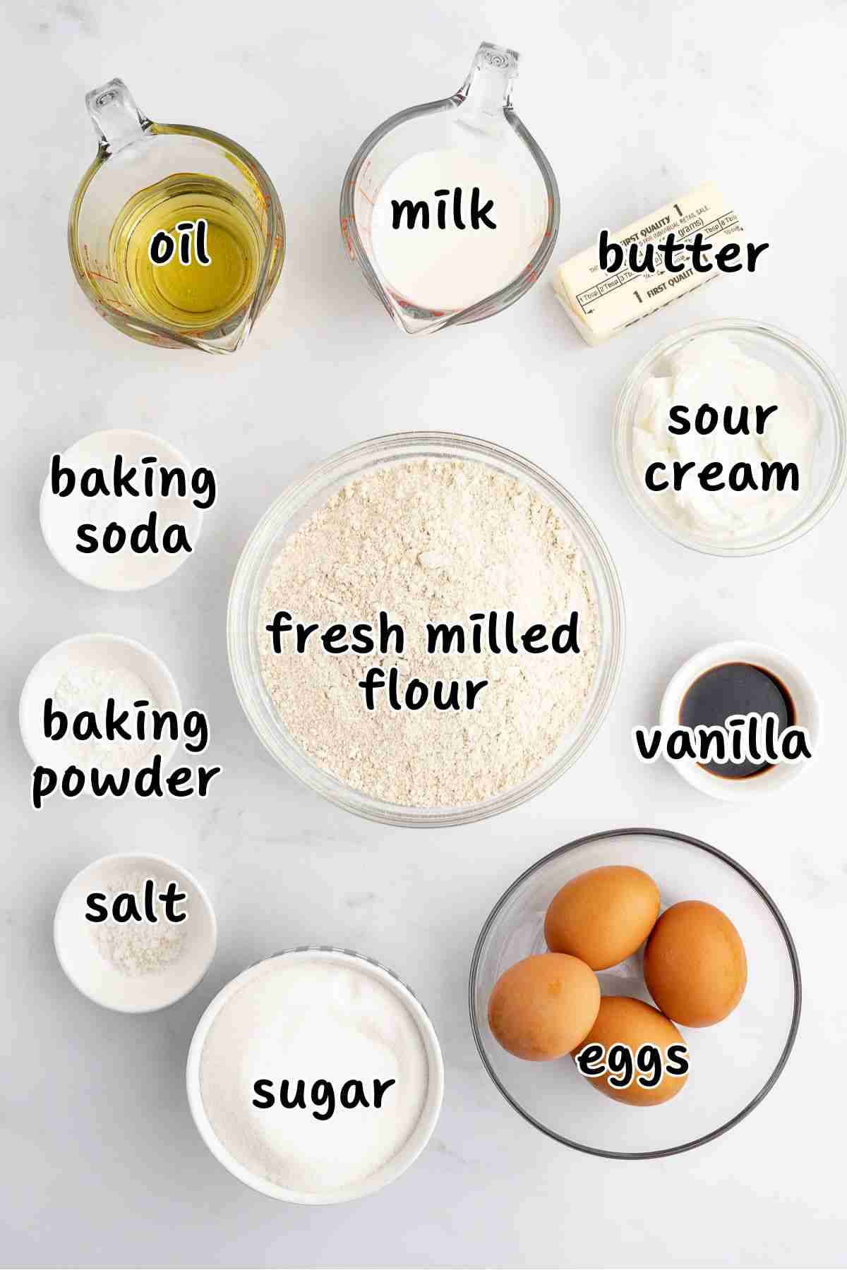 ingredient shot for fresh milled yellow cake